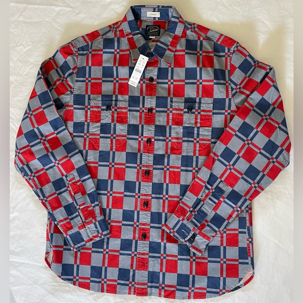 J. Crew Red and Blue Checkered Shirt - Picture 3 of 7